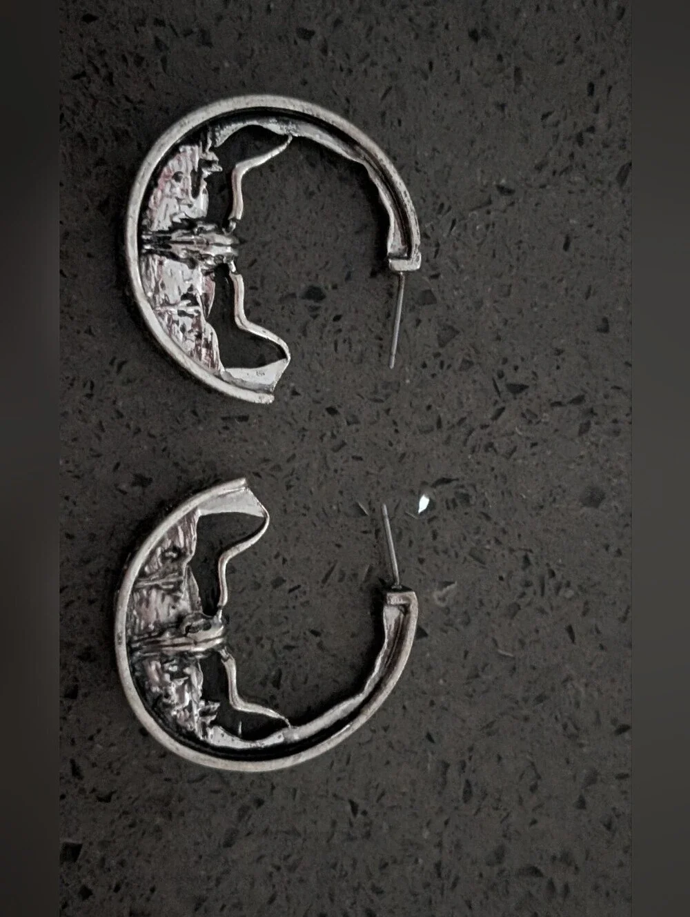 Silver Western Cactus Hoop Earrings